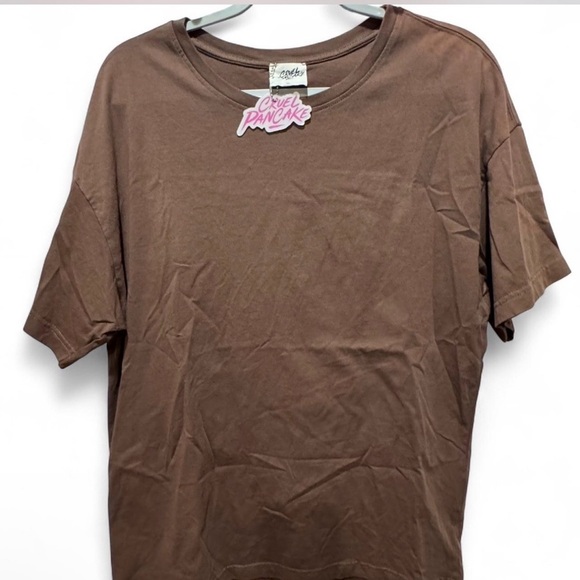 NWT CRUEL PANCAKE “NO TIME FOR ROMANCE” Graphic Tee with Pink Accents - Picture 5 of 5